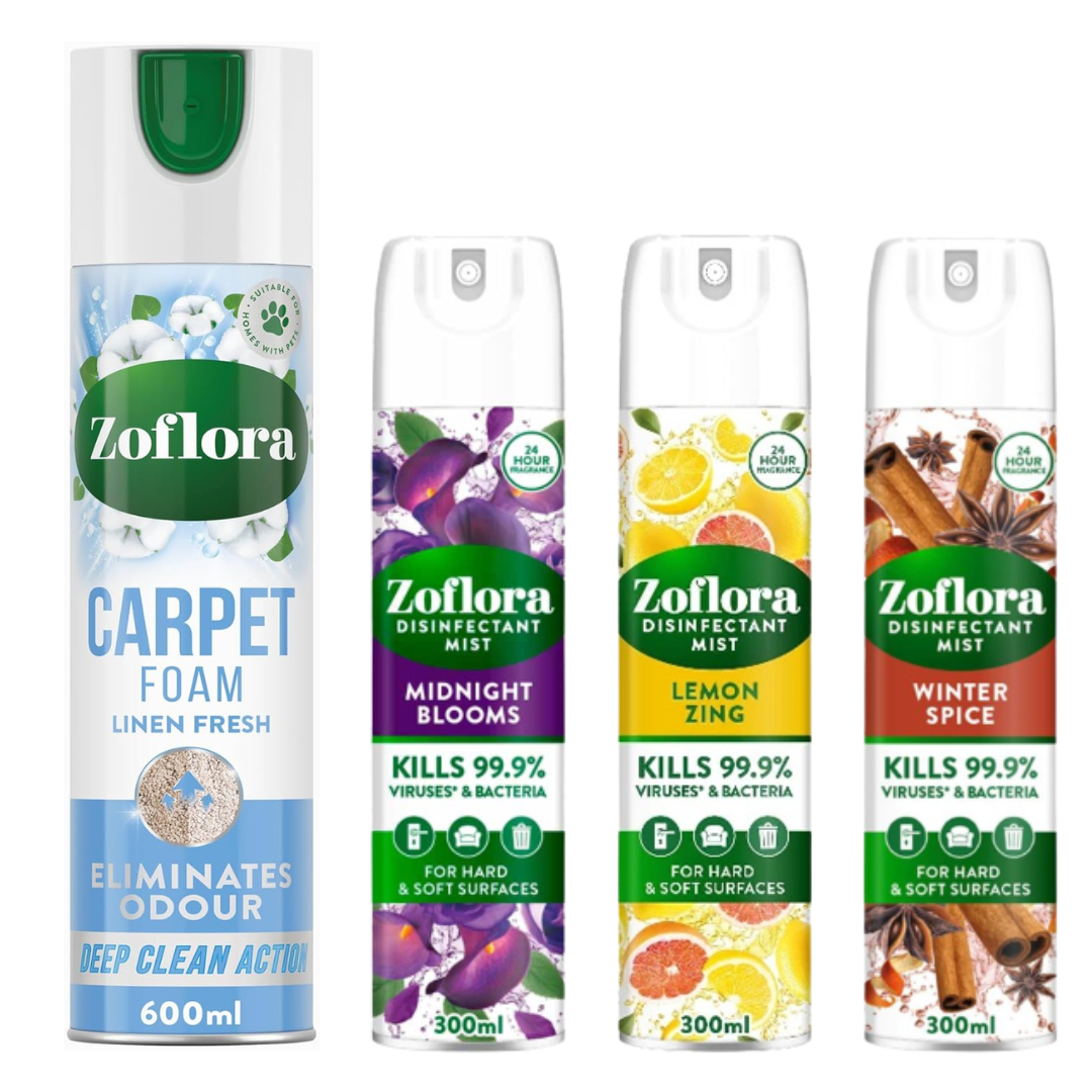 Zoflora Mist & Carpet Foam 300ml 600ml Eco360Hygieneproducts