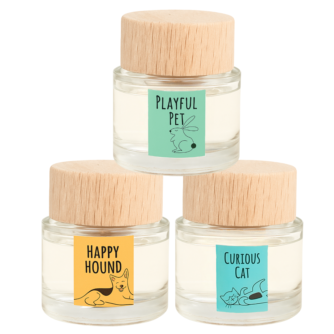 360 Paws Diffuser Trio – Pet Odour Neutralising 3-Pack with Lavender & Neroli, Jasmine & Tonka, Cotton & Musk (80ml Each)