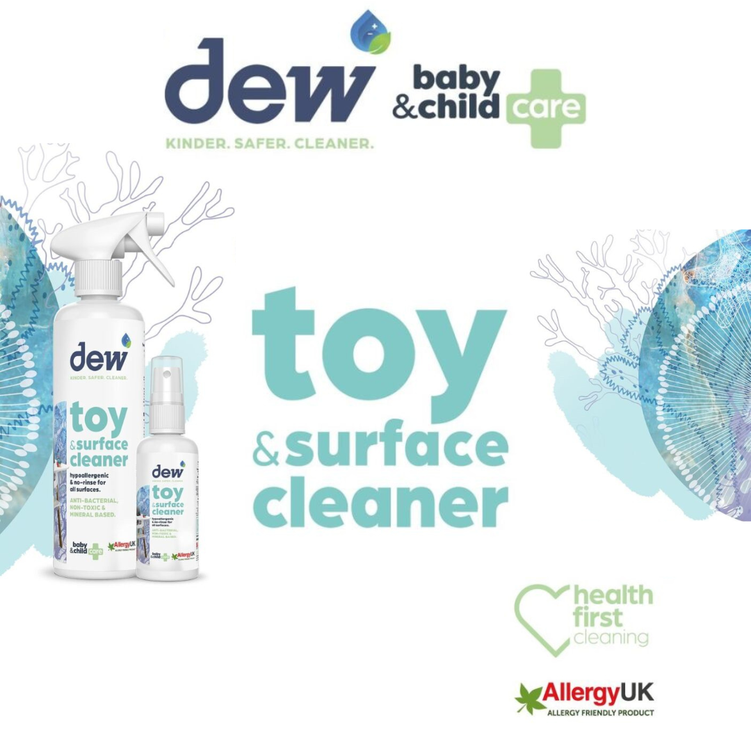 Dew Toy & Surface Cleaner – Non-Toxic, Hypoallergenic, 99.9% Effective | Refillable
