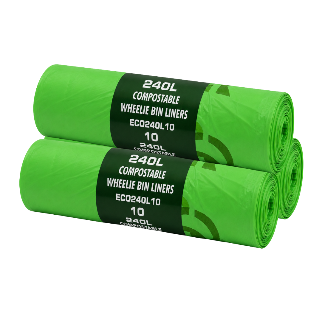 10 x ECO360 100% Compostable Wheelie Bin Liners 1125x1400mm 240L