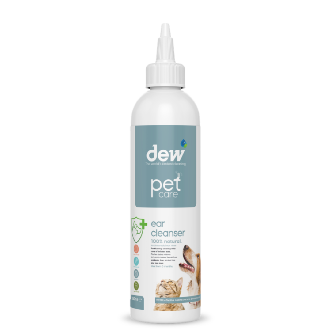 Dew Pet Ear Cleanser – Fast Acting 100% Mineral Antibacterial | Refillable