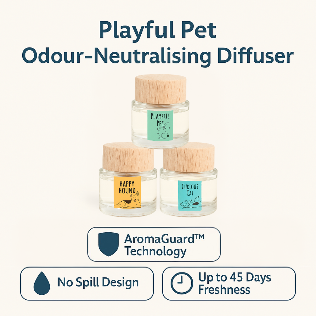 360 Paws Diffuser Trio – Pet Odour Neutralising 3-Pack with Lavender & Neroli, Jasmine & Tonka, Cotton & Musk (80ml Each)