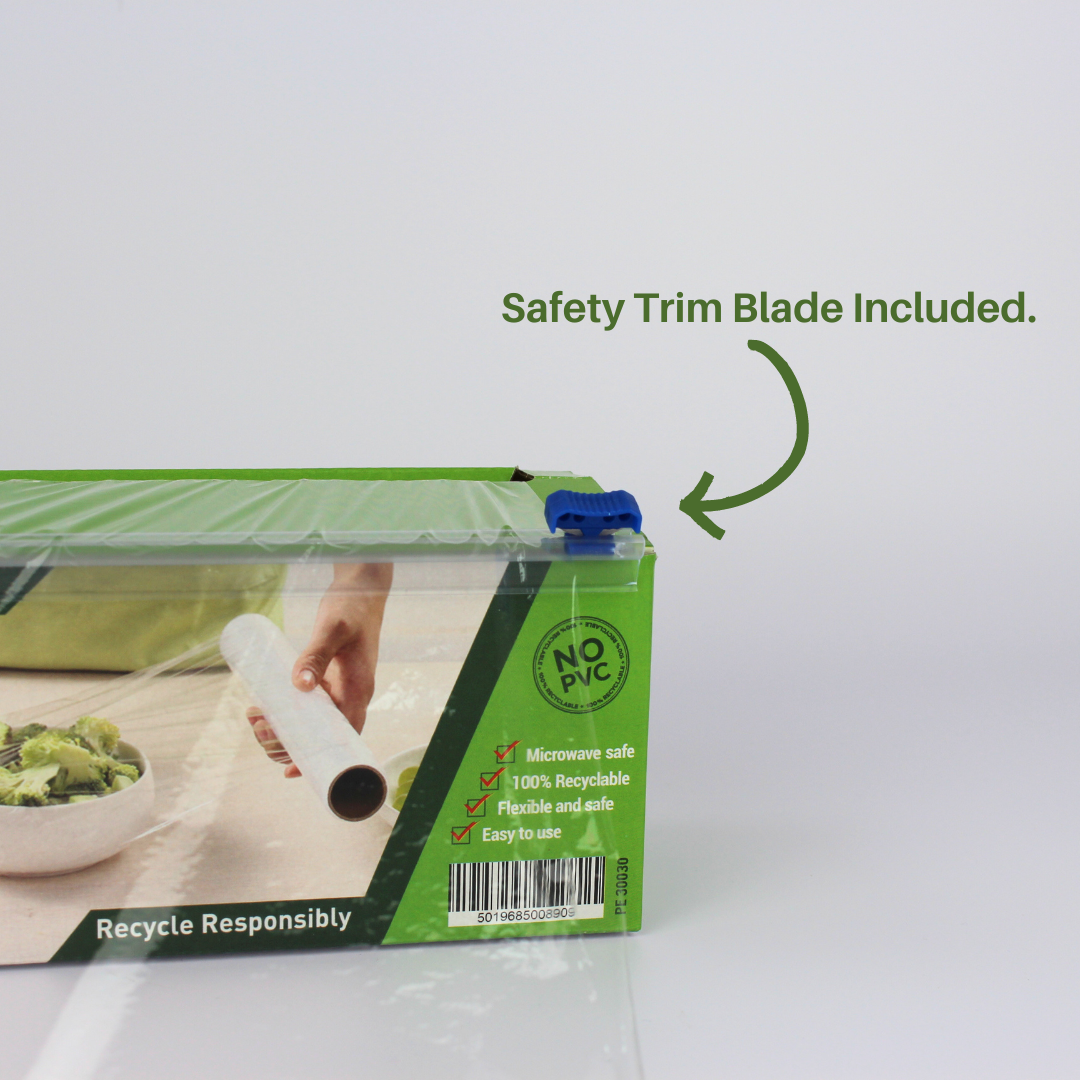 100% Recyclable PE Cling Film 300M X 30CM Cutter Dispenser Box