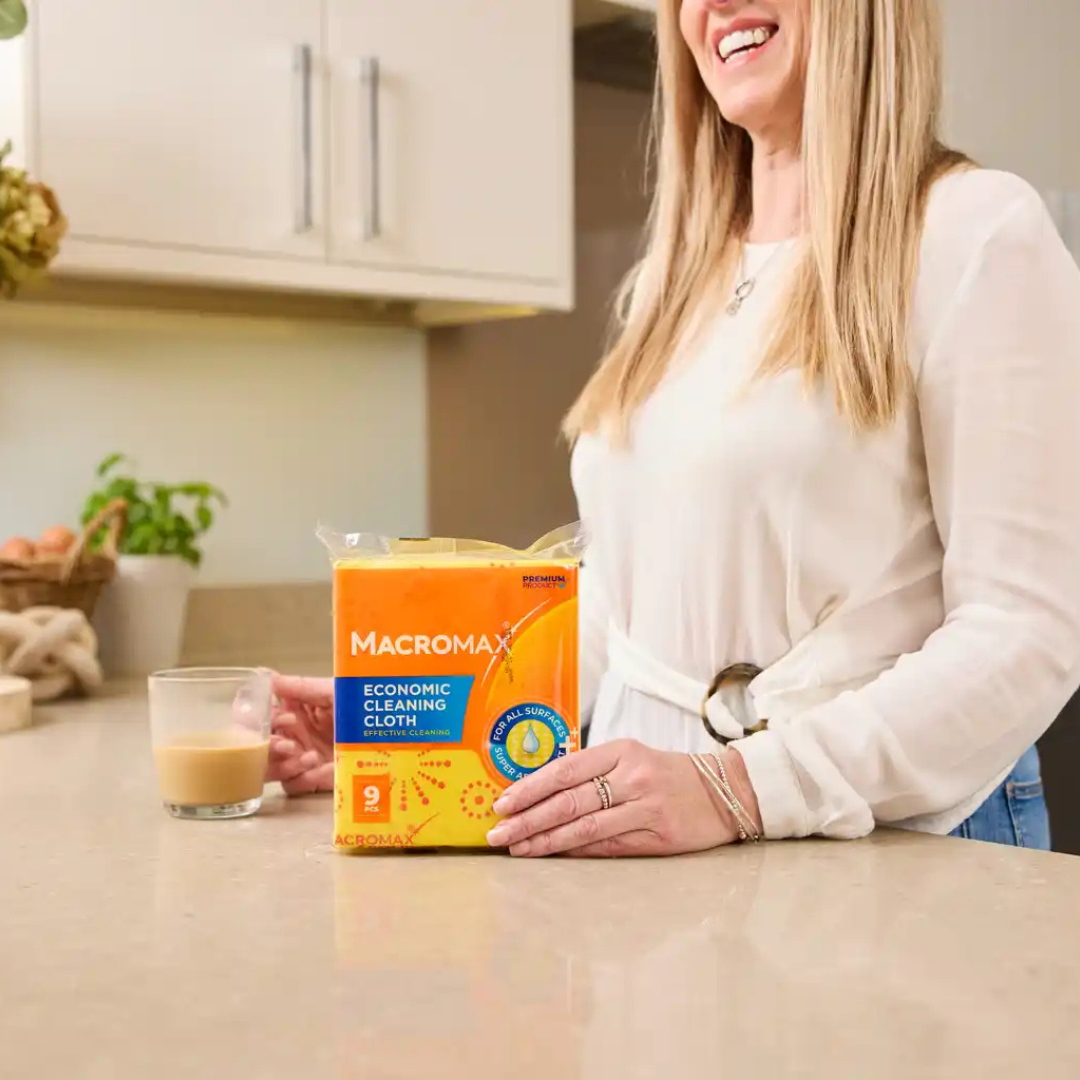 MACROMAX ECONOMIC CLEANING CLOTH (9 Pack) | Super Absorbent & Lint-Free