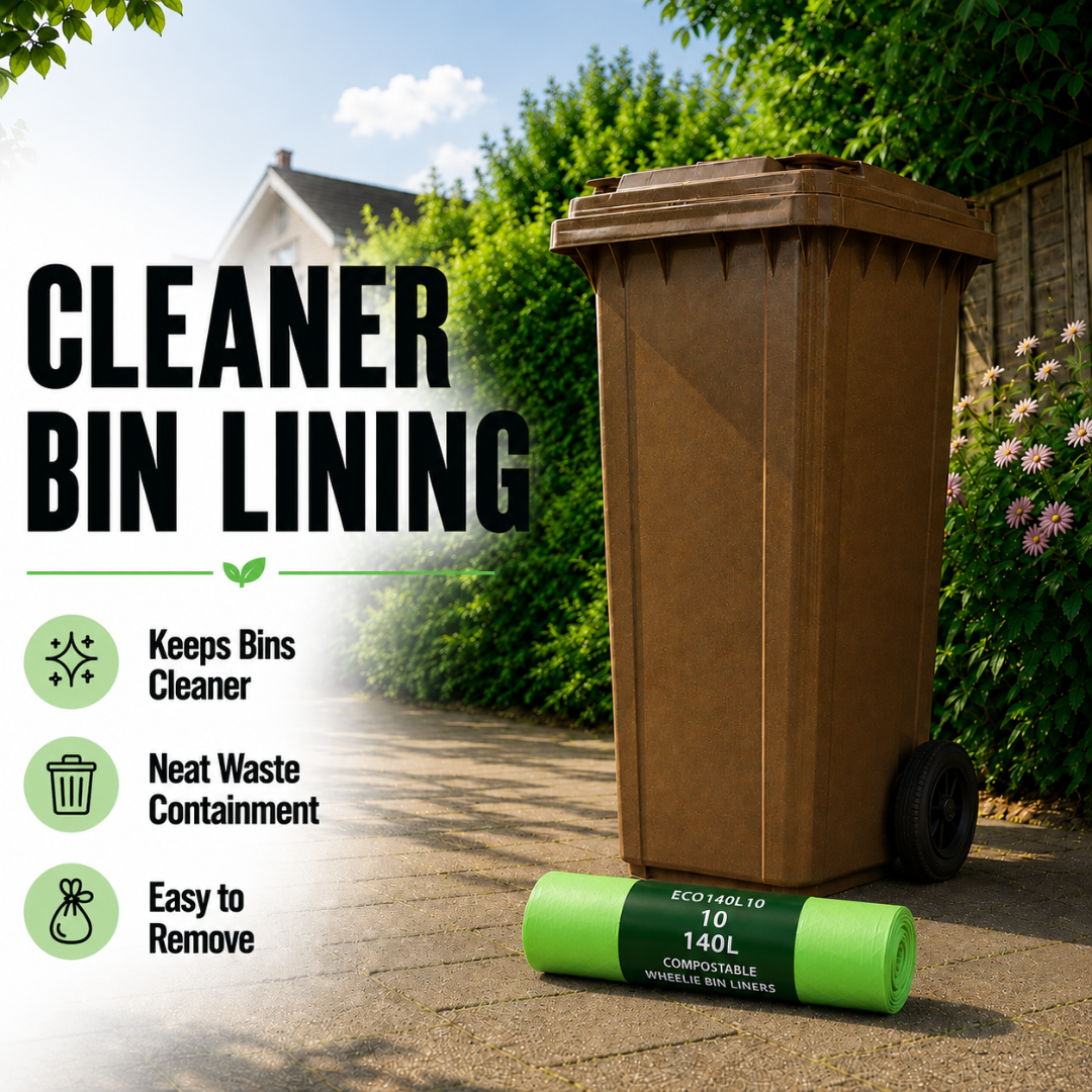 10 x ECO360 100% Compostable Wheelie Bin Liners 864x1067mm 140L