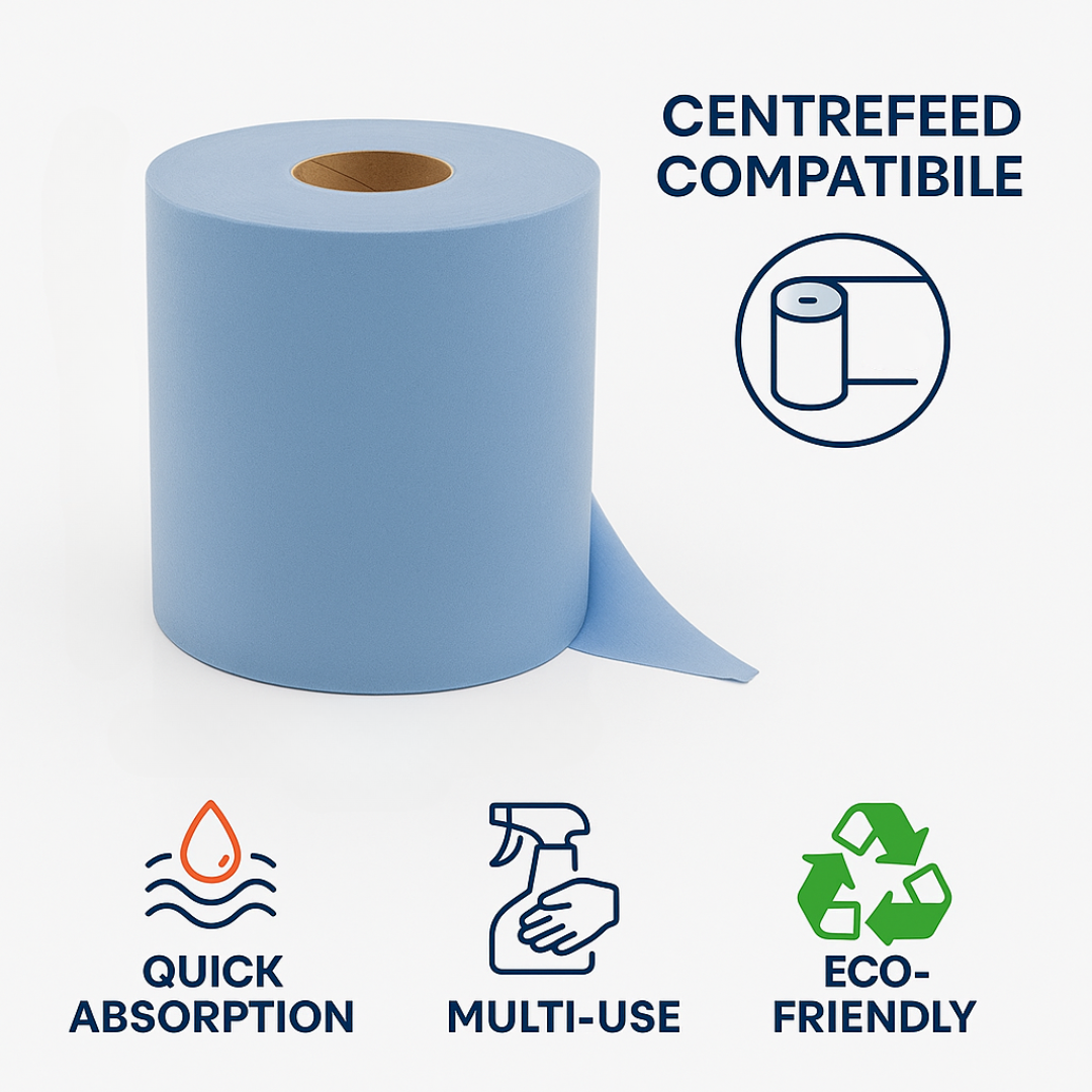 Premium Blue Roll – Strong, Absorbent & Versatile 50 Metres 12 rolls