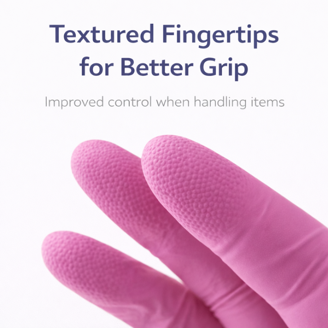 UltraFlex Pink Nitrile Gloves – Powder-Free, Latex-Free Disposable Gloves (100 Gloves by Weight)