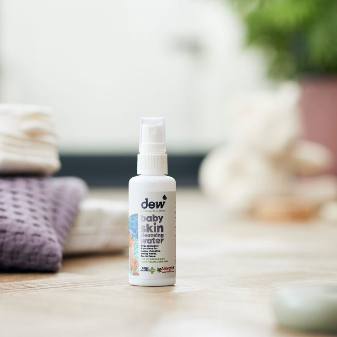 Dew Baby Skin Cleansing Water – Hypoallergenic, Anti-Bac, No-Rinse | Refillable