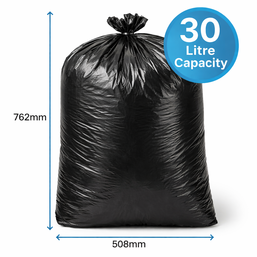 Eco 360 Industrial Rubble Sacks 30L – Strong Leak Resistant Builders Waste Bags 20 Roll
