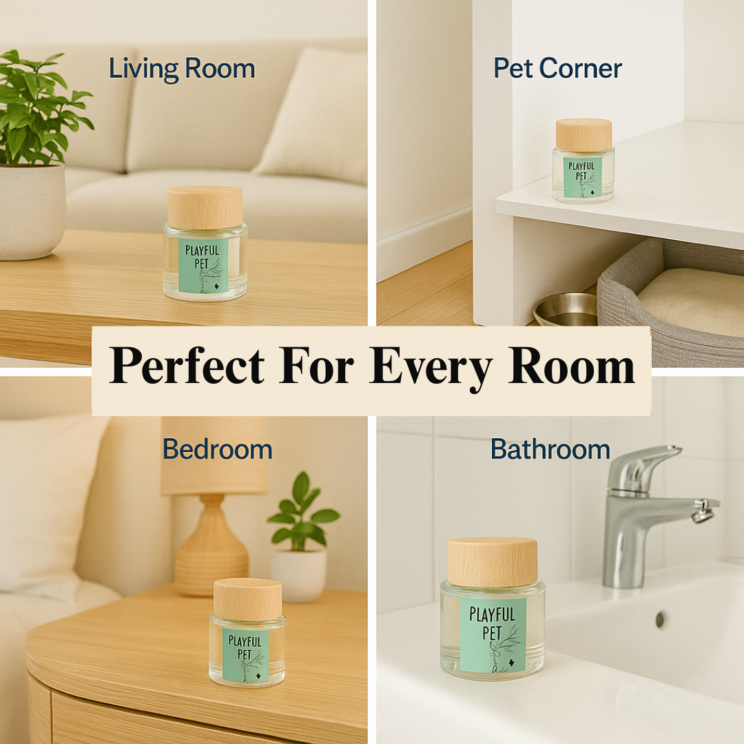 Playful Pet Odour Neutralising Diffuser – Fresh Cotton & Musk (80ml) | AromaGuard™ Home Fragrance