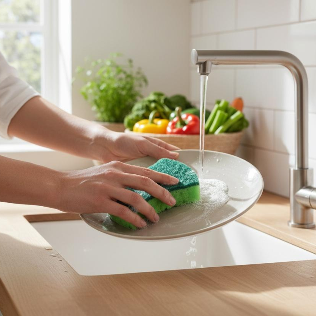 Macromax Mercan Large-Pore Sponge with Extra Foam, Ergonomic Grip for Powerful Shiny Cleaning