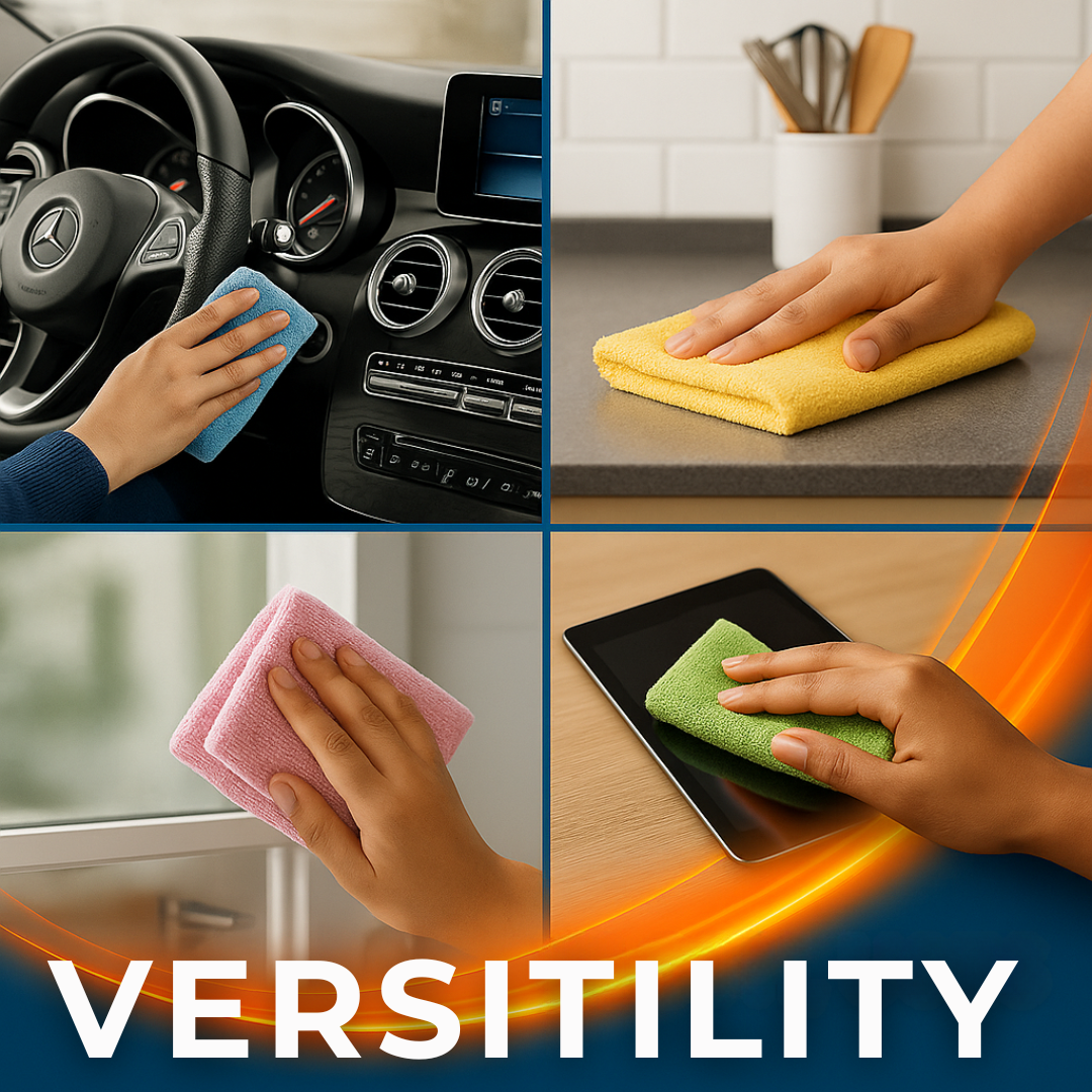 MACROMAX MICROFIBER CLEANING CLOTH - PACK OF 4