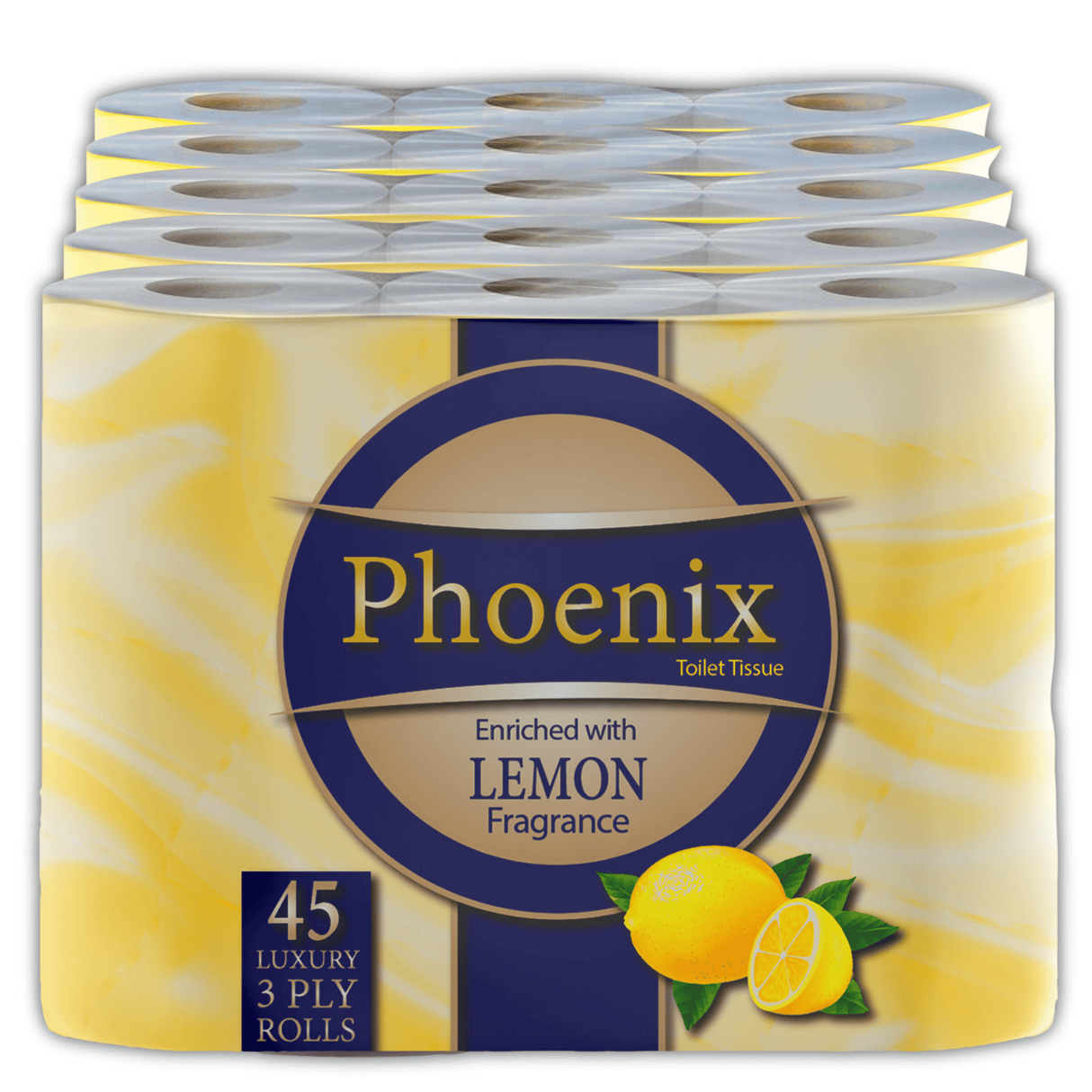 Luxury Toilet Roll 45 Rolls Lemon Fragranced