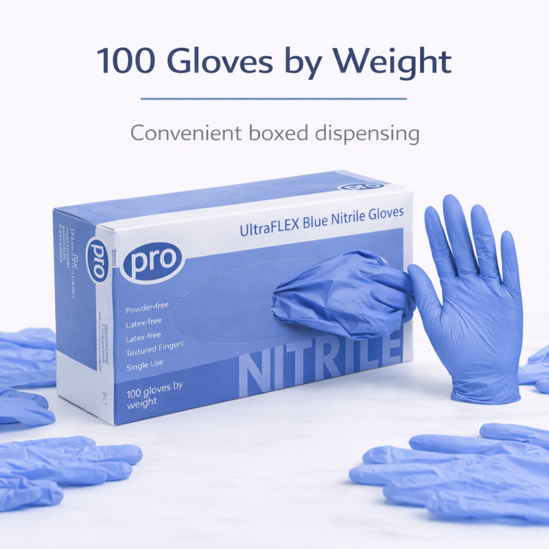 UltraFlex Blue Nitrile Gloves – Powder-Free, Latex-Free Disposable Gloves (100 Box)