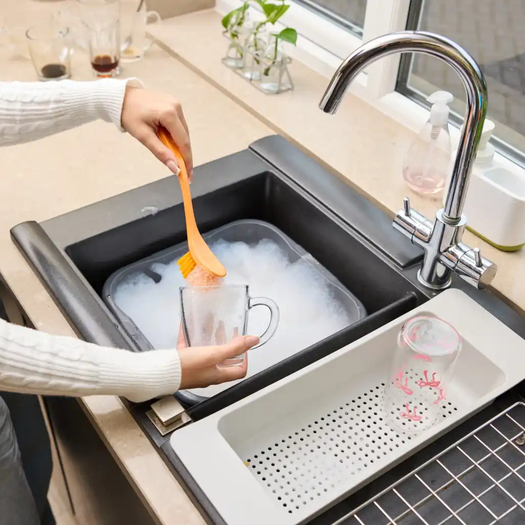 MACROMAX DISHWASHING BRUSH Non-Scratch for Practical, Multi-Surface Cleaning