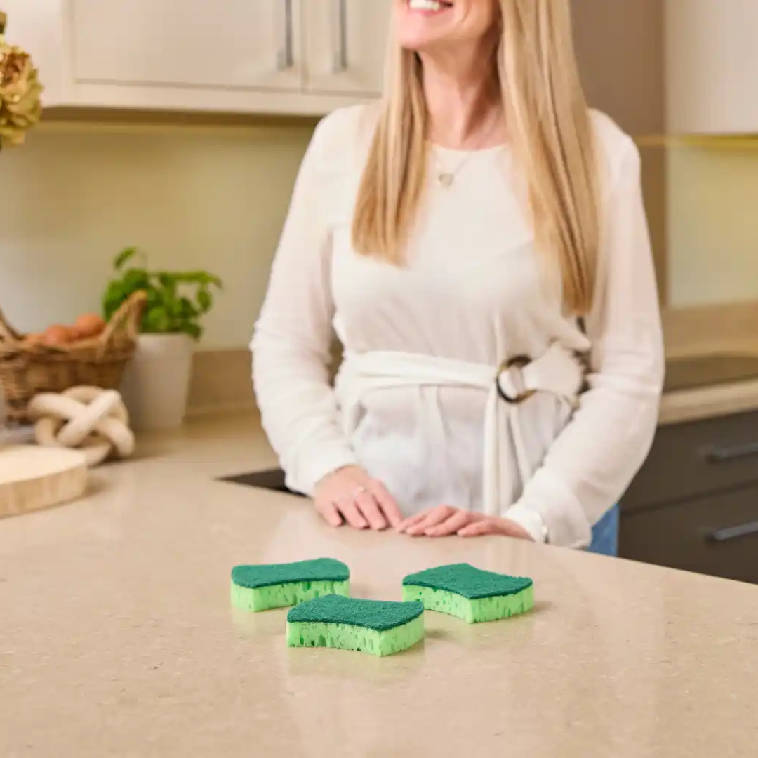 MACROMAX MERCAN SPONGE (3 Pack) | Ergonomic Grip for Powerful Shiny Cleaning