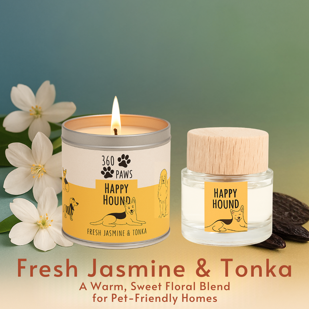 Happy Hound Candle & Diffuser Set – Pet Odour Neutralising | 360 Paws