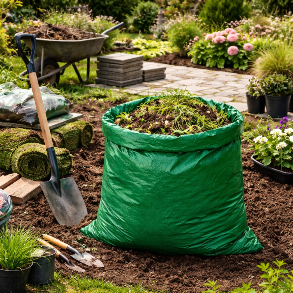 Eco 360 Heavy Duty Garden Sacks 80L – 25 Pack Extra Strong Recycled Garden Waste Bags