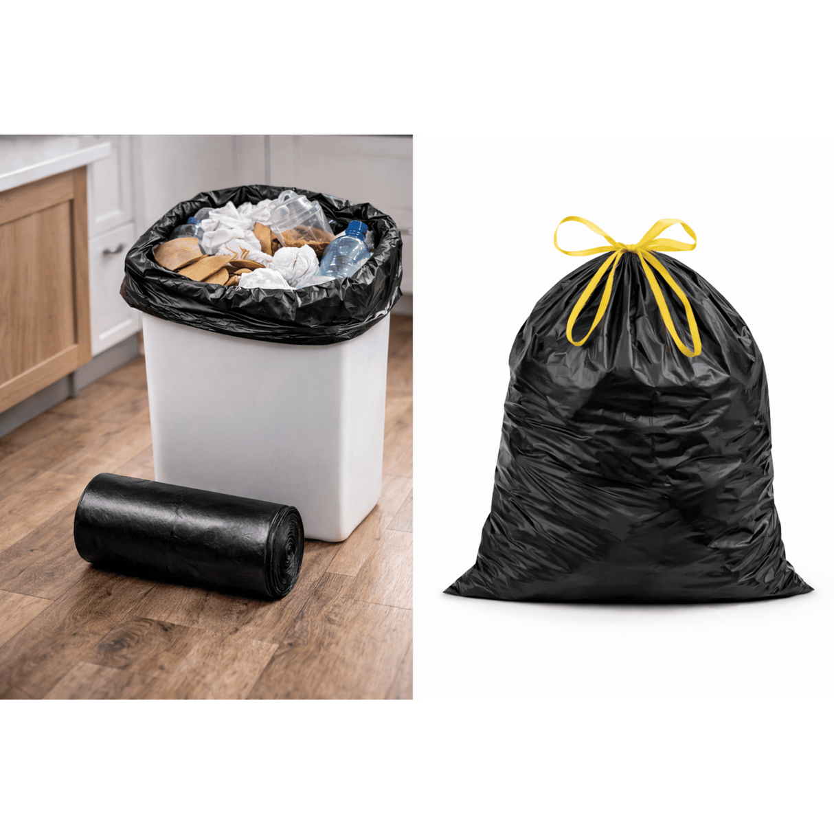 30 x Eco Drawstring Refuse Sacks 80L