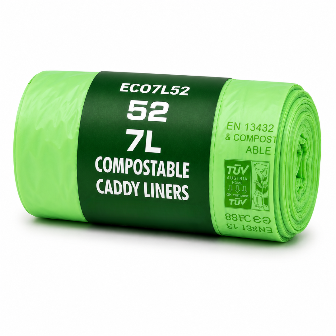 52 x ECO360 100% Compostable Corn Starch Caddy Liners 4390 X 390mm 7L