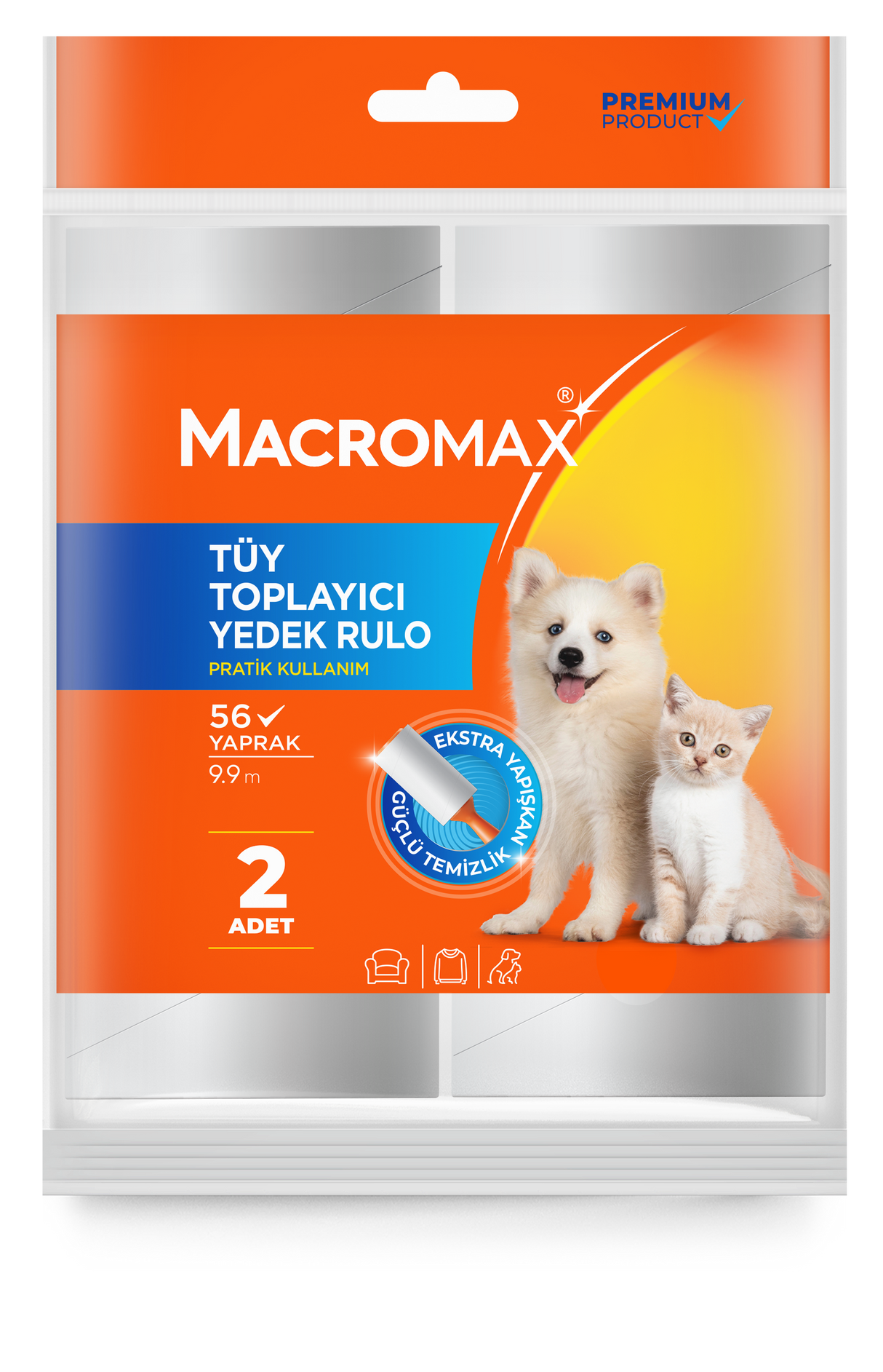 MACROMAX LINT ROLLER SPARE ROLLERS - PACK OF 2