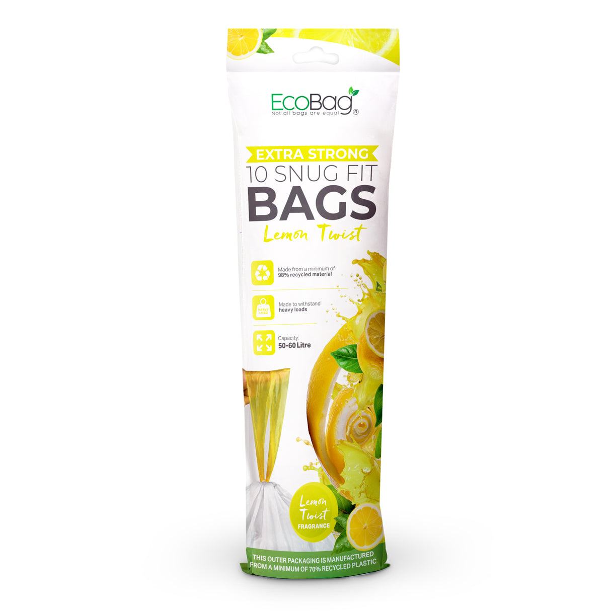 Lemon Scented Kitchen Drawstring Bin Liner Brabantia and Simple Human compatible