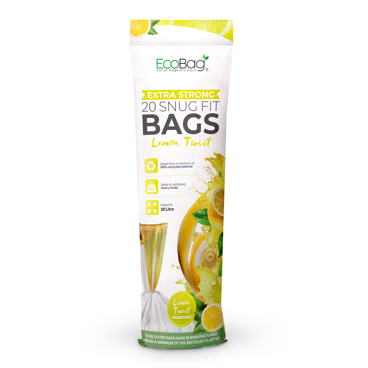 Lemon Scented Kitchen Drawstring Bin Liner Brabantia and Simple Human compatible