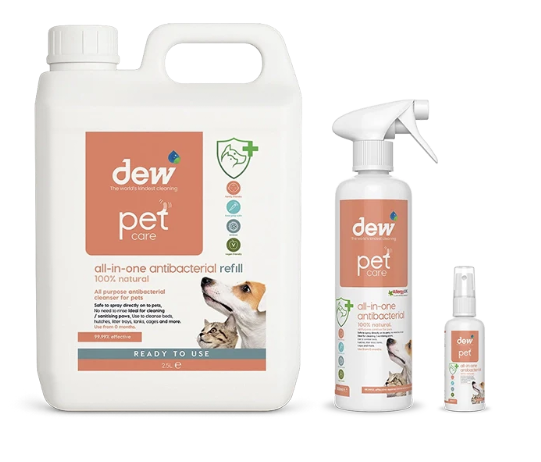 Dew Pet All-In-One Antibacterial – 100% Mineral & Fast Acting General Purspose Cleanser | Refillable
