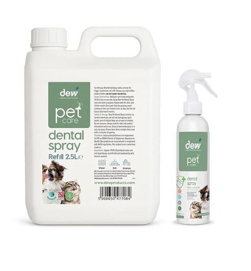 Dew Pet Dental Spray – 100% Mineral HOCl, Gentle, Fast Acting
