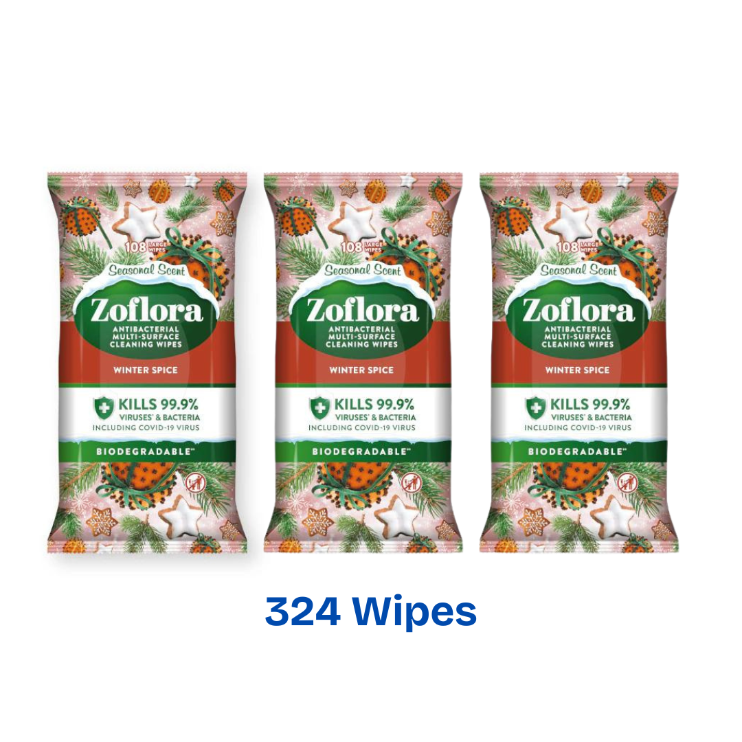 Zoflora Winter Spice Wipes 108x3 (324 wipes)