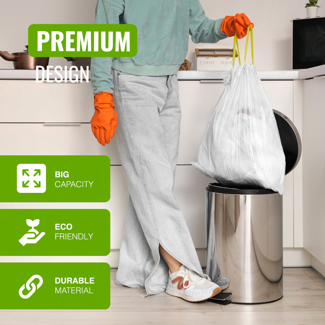 Lemon Scented Kitchen Drawstring Bin Liner Brabantia and Simple Human compatible
