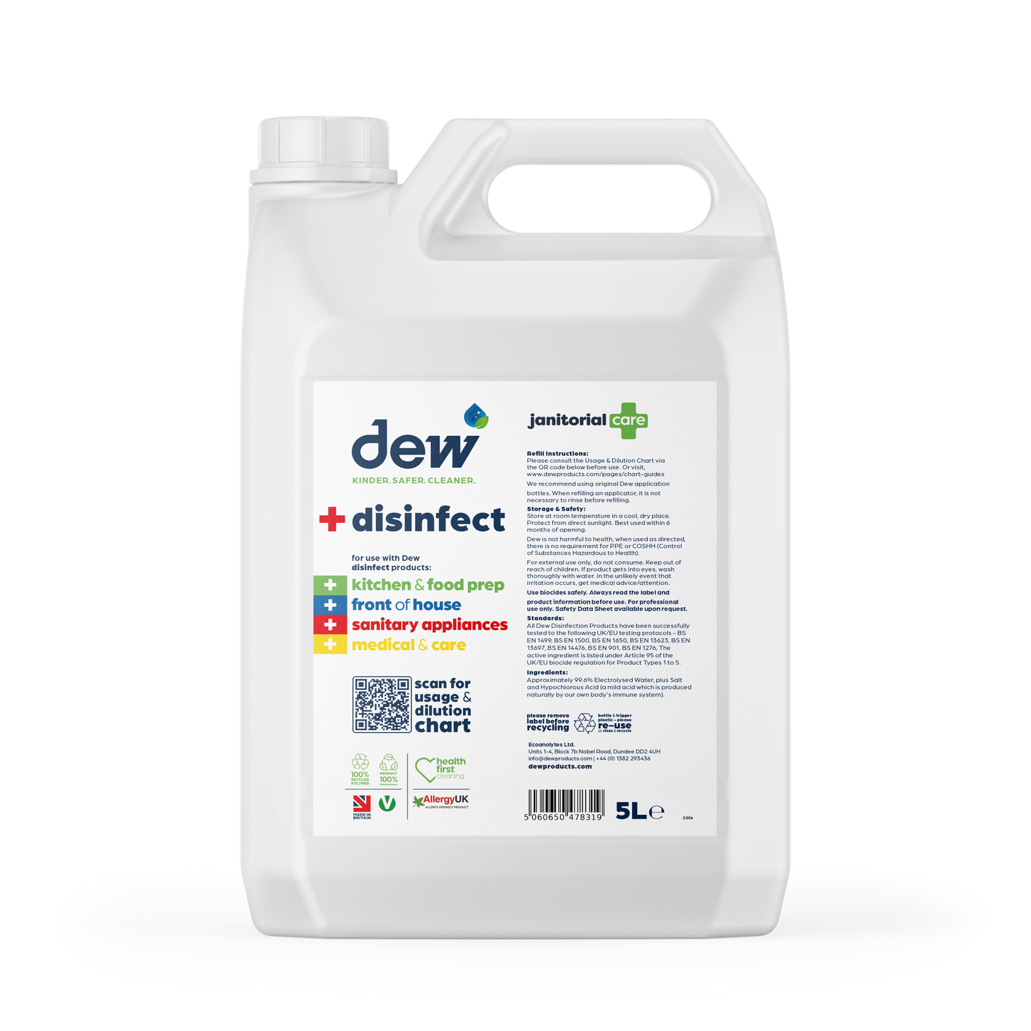 Dew Janitorial Disinfectant 5L (Positive)