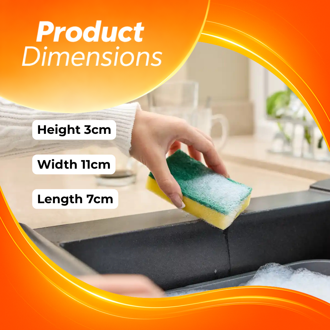 MACROMAX CLASSIC GREEN SPONGE (5 Pack) | Strong Texture & Perfect Cleaning
