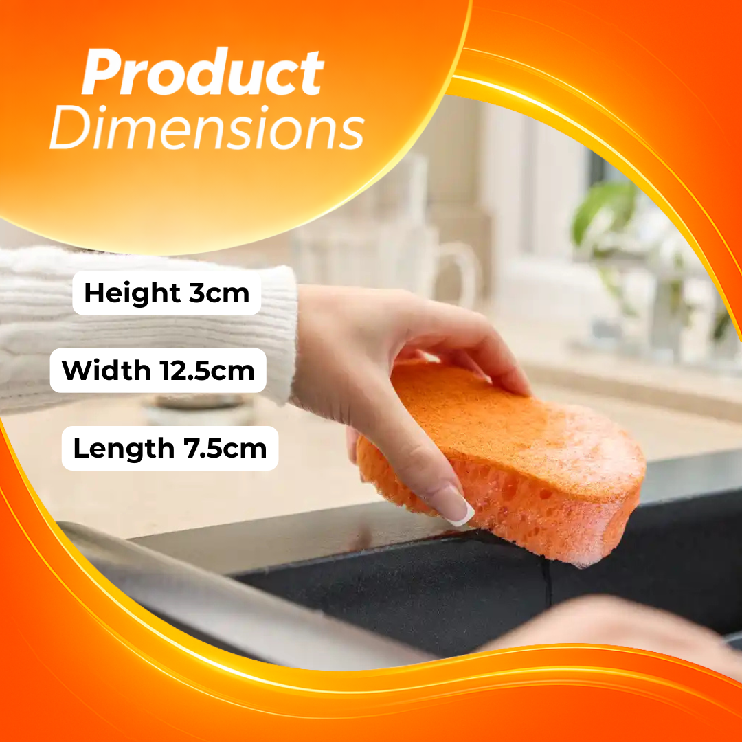 Macromax Handy Sponge, Rich Long-Lasting Foam Cleaning Sponge with Non-Scratch Scouring Surface for Kitchen, Bathroom & Household Use