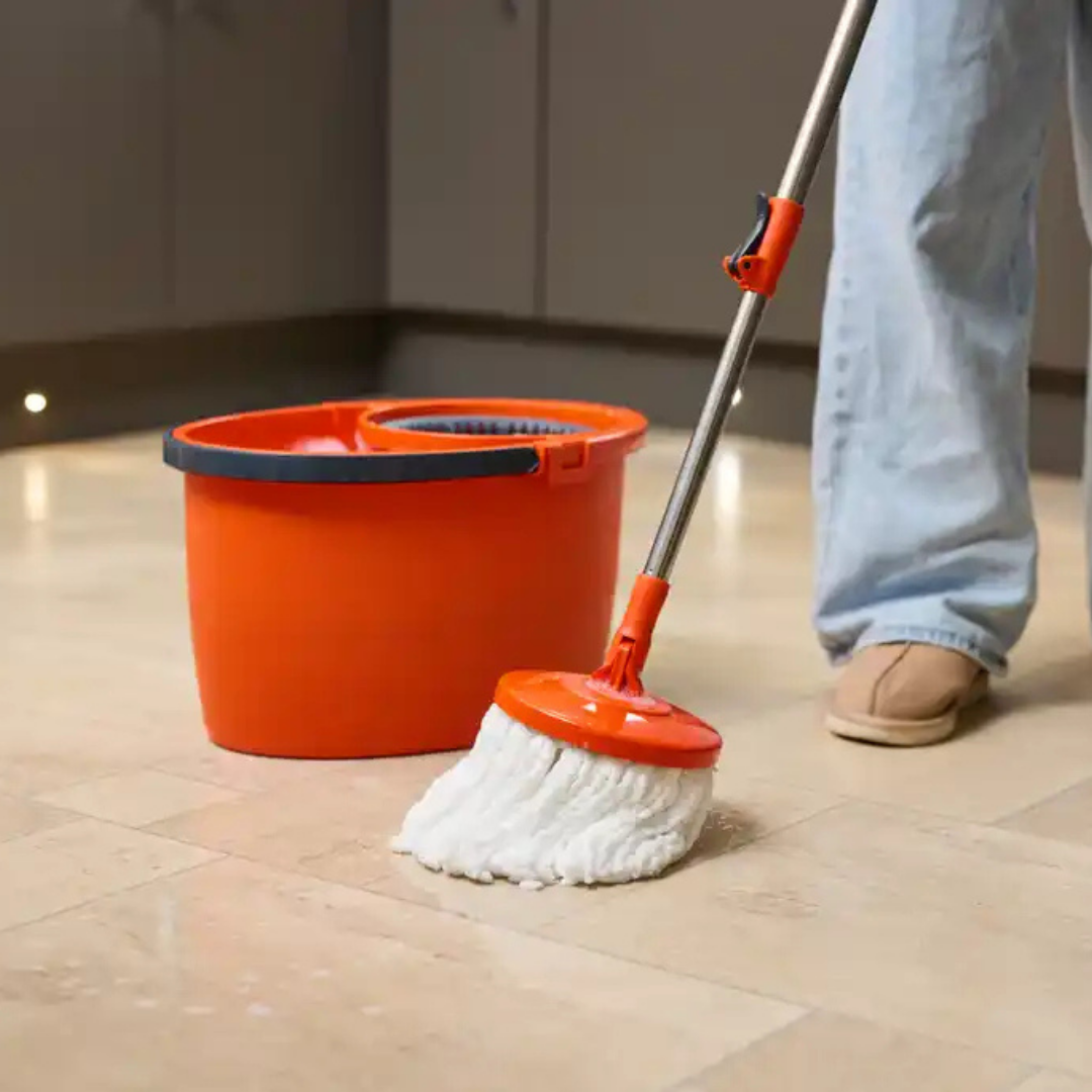 MACROMAX FASTER SPIN MOP AND BUCKET SET + MULTI MOP REFILL| 360° Microfiber Mop | Easy Install & Spin Drying