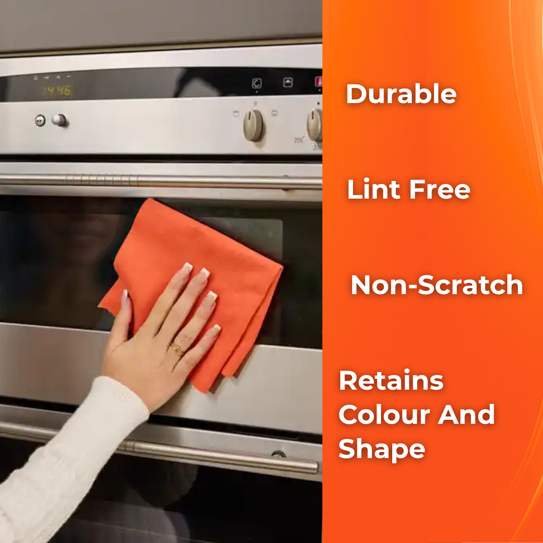 Macromax Microfiber Glass Cloths – 2 Pack | 100% Microfiber, Lint-Free & Streak-Free Glass Cleaning