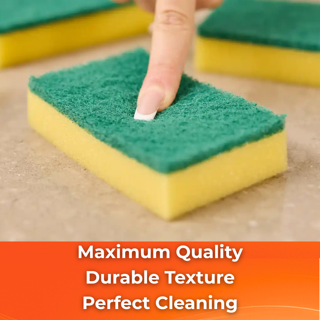 MACROMAX CLASSIC GREEN SPONGE (5 Pack) | Strong Texture & Perfect Cleaning