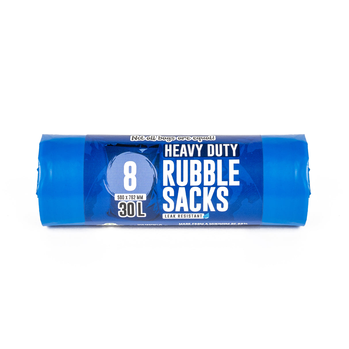 8 x Eco Heavy Duty Rubble Sacks Blue 30L