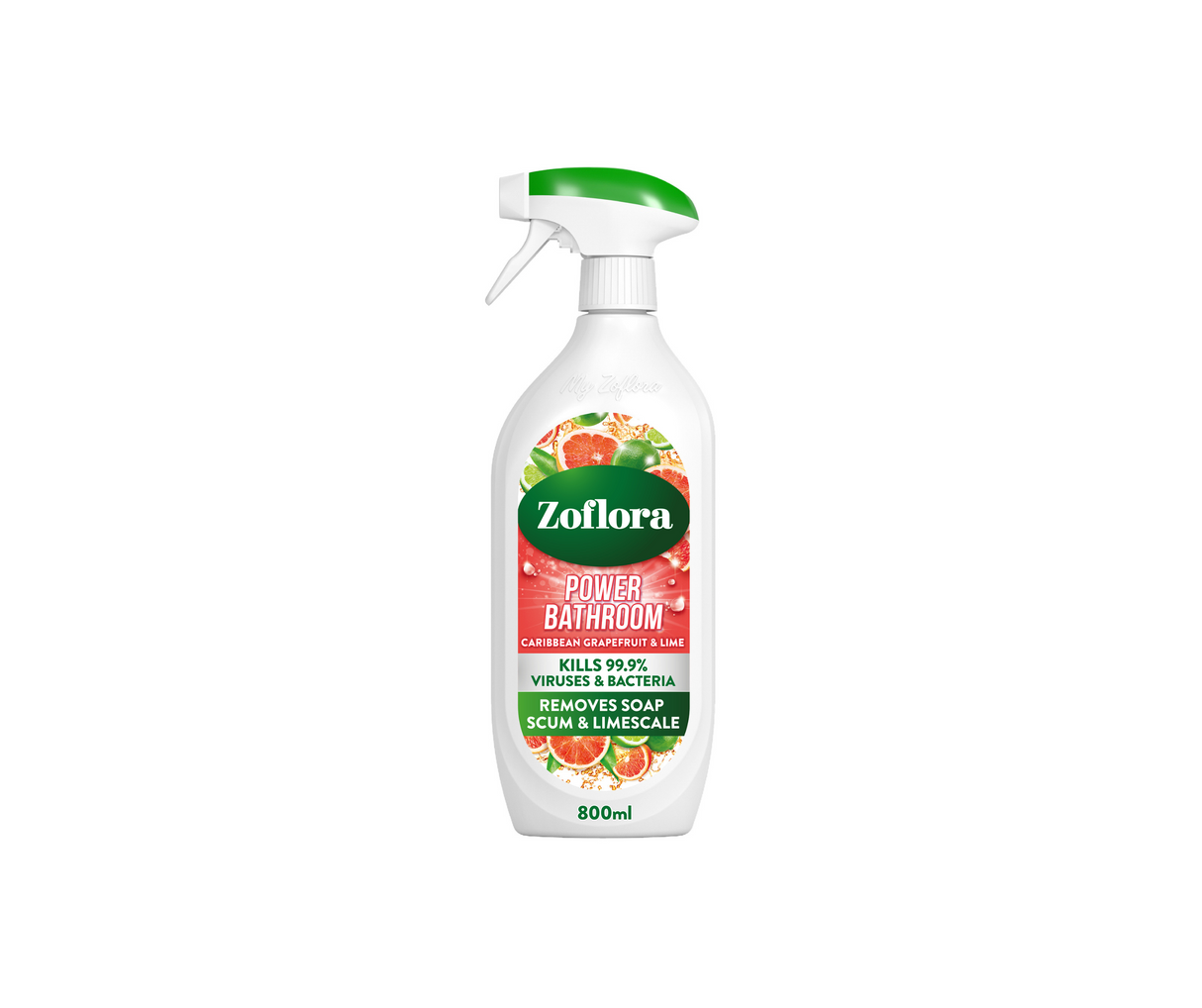 Zoflora Caribbean Grapefruit & Lime Power Bathroom Cleaner Foam 800ml