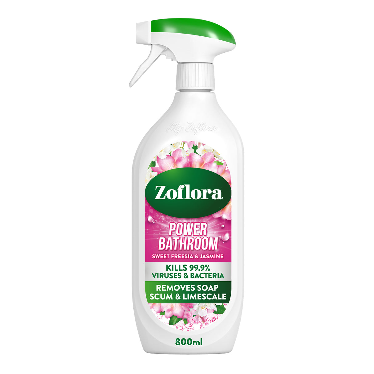 Zoflora Sweet Freesia & Jasmine Power Bathroom Cleaner Foam 800ml