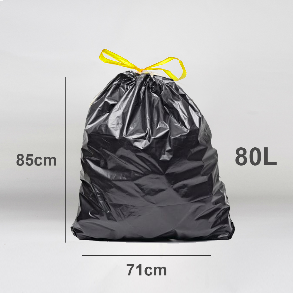 10 x Eco Drawstring Refuse Sack 80L