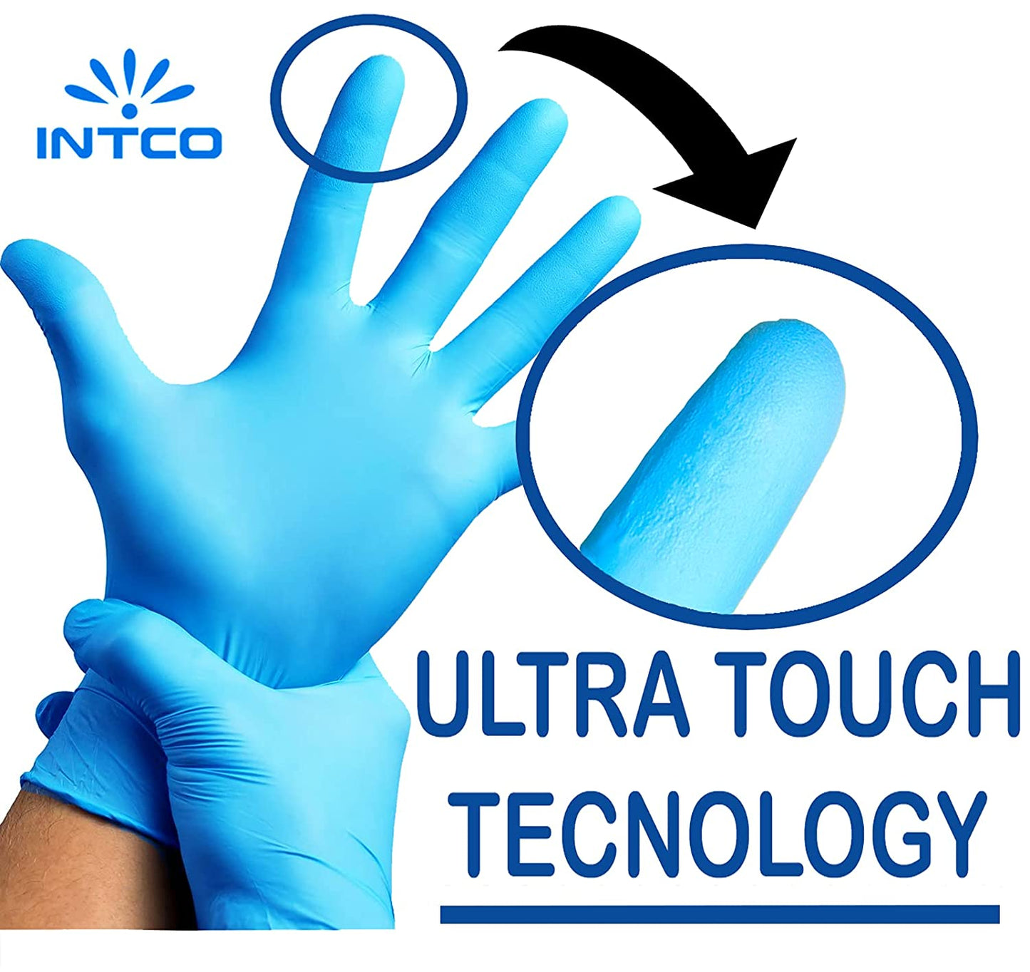Blue Hybrid Glove - Nitrile and Vinyl Blend