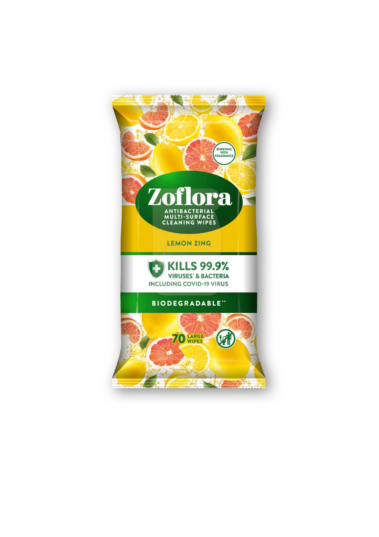 Zoflora Wipes Lemon Zing