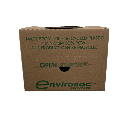 75 x Black Bags on Roll Cube Dispenser 15kg