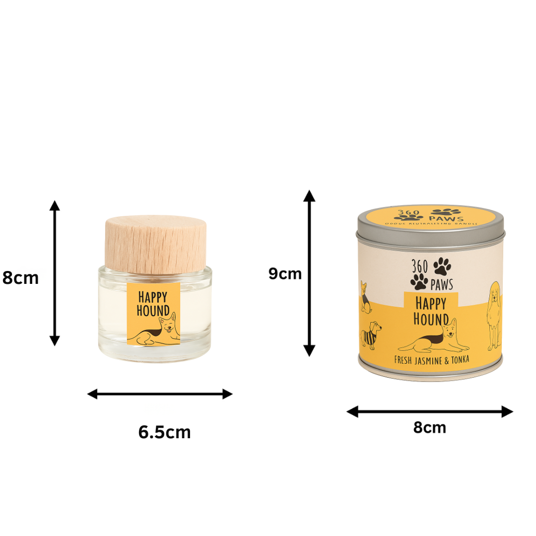Happy Hound Candle & Diffuser Set – Pet Odour Neutralising | 360 Paws
