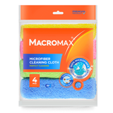 MACROMAX MICROFIBER CLEANING CLOTH - PACK OF 4