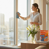 MACROMAX MICROFIBER GLASS CLOTHS (2 Pack) | 100% Microfiber, Lint-Free & Streak-Free Glass Cleaning