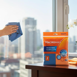 MACROMAX MICROFIBER GLASS CLOTHS (2 Pack) | 100% Microfiber, Lint-Free & Streak-Free Glass Cleaning