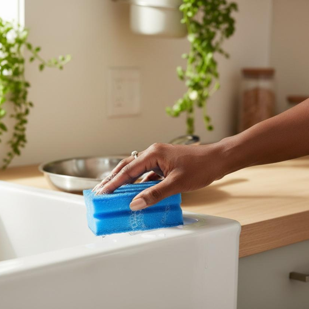 MACROMAX NON-SCRATCH SPONGE (4-Pack) | Gentle Cleaning for Delicate Surfaces