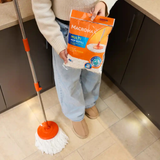 MACROMAX FOCUS SPIN MOP AND BUCKET SET + MULTI MOP REFILL – 360° Microfiber Mop with Spin-Dry Bucket